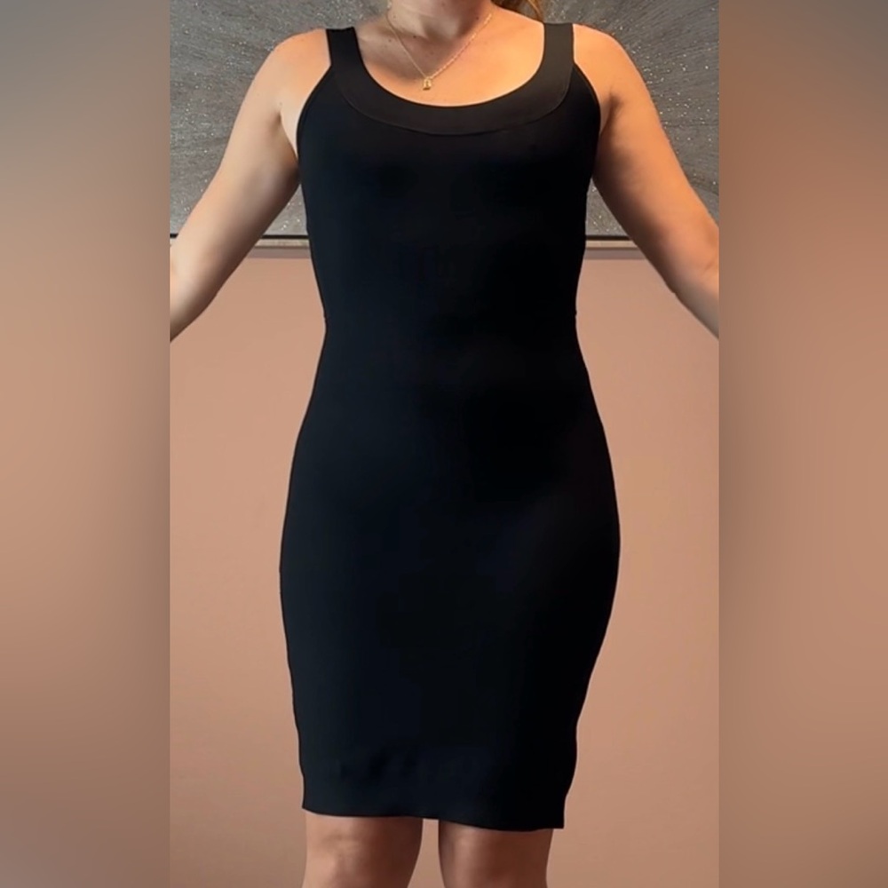 BCBGMaxAzria Classic Black Midi Dress